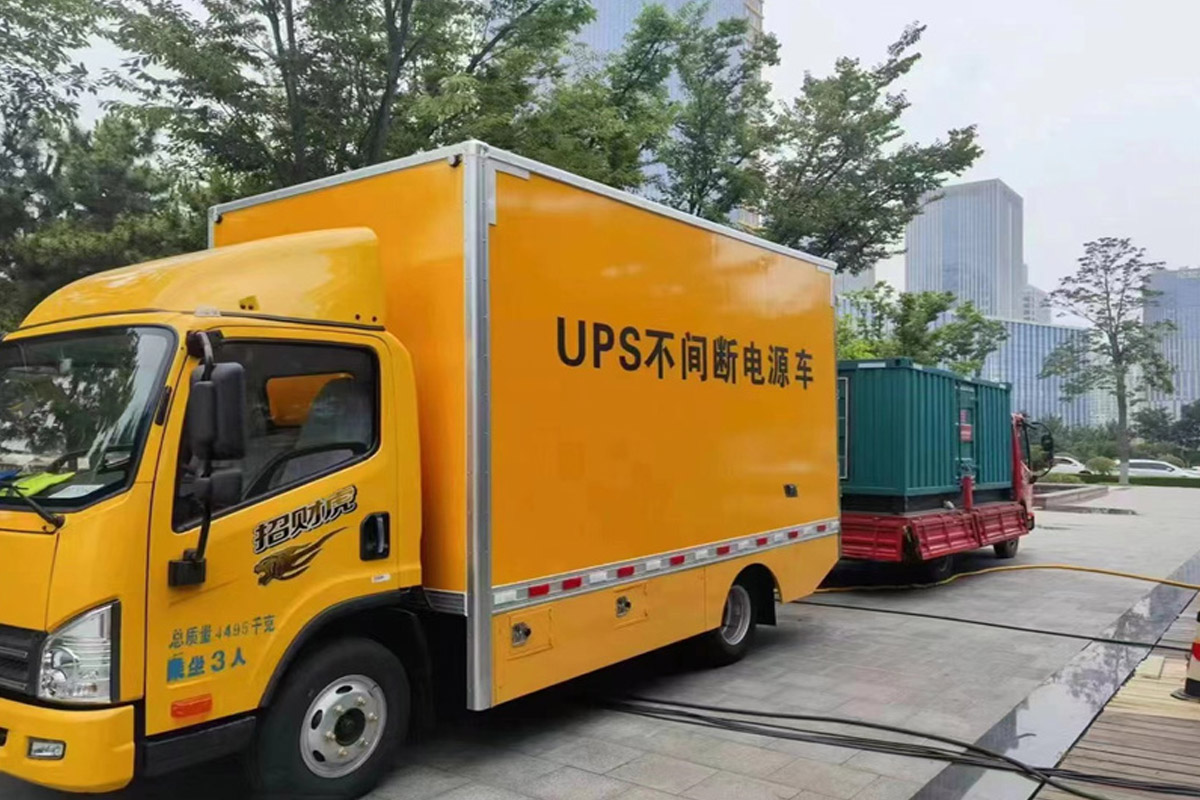 钟祥发电机租赁施工现场
