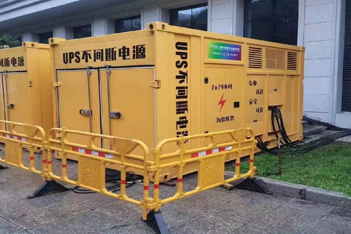 钟祥发电机租赁施工现场