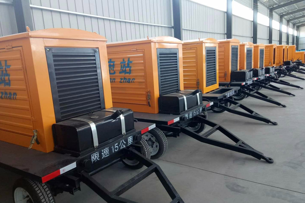 钟祥发电机租赁施工现场